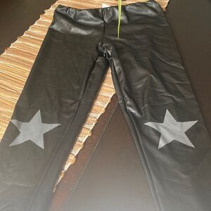 EUC Denny Rose size 40 run like XS black vegan friendly leather with grey star